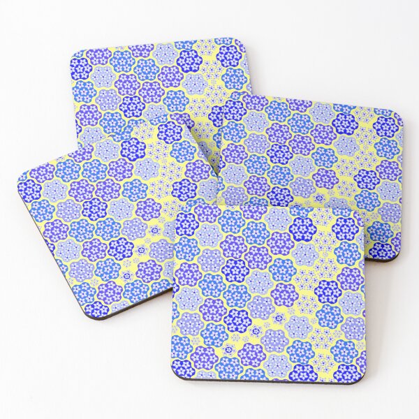 Artikelvorschau, Blue Melliflowery on Yellow Repeat 5748 entworfen und verkauft von Art in My Loft.