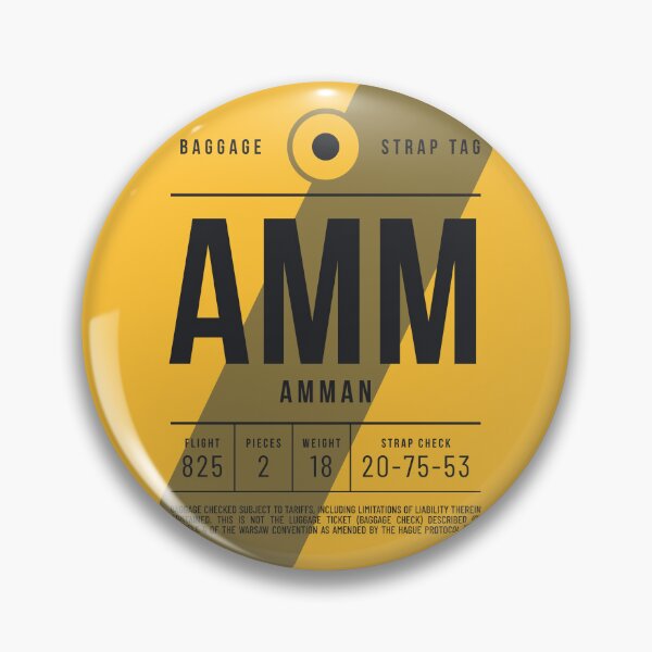 Item preview, Luggage Tag E - AMM Amman Jordan designed and sold by VoodooCircus.