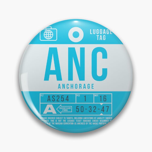 Item preview, Luggage Tag B - ANC Anchorage Alaska USA designed and sold by VoodooCircus.