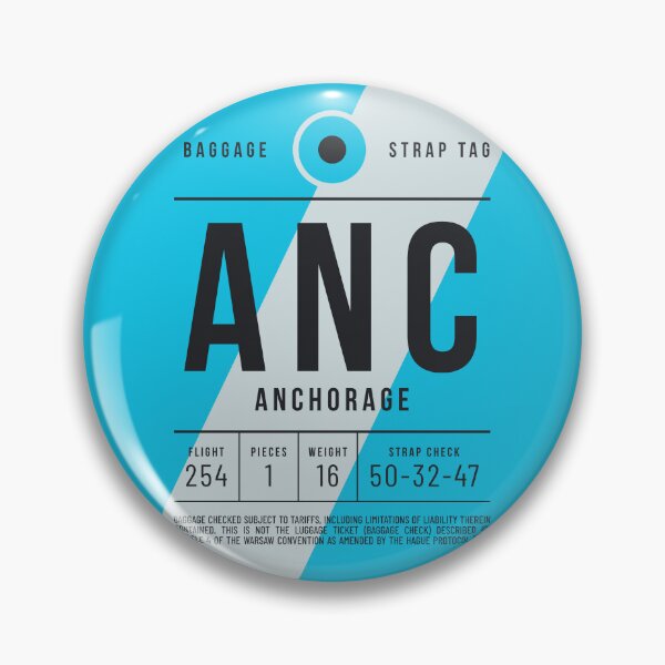 Item preview, Luggage Tag E - ANC Anchorage Alaska USA designed and sold by VoodooCircus.