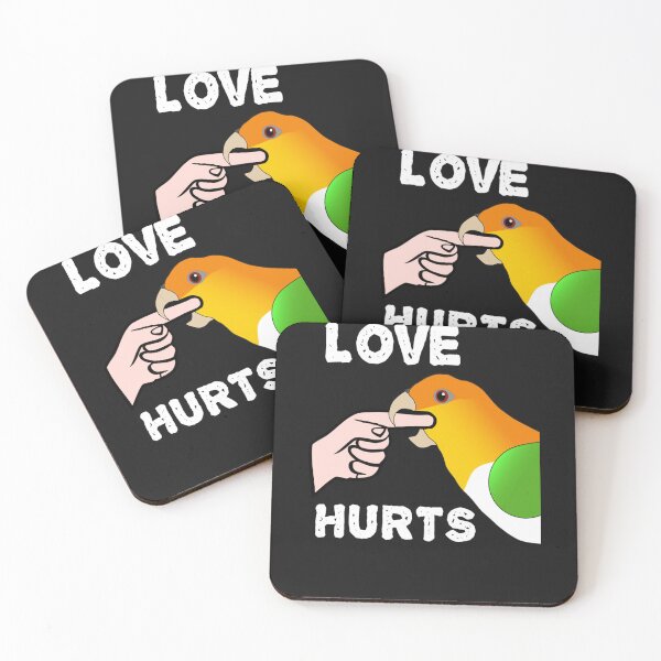 Item preview, White Bellied Caique Parrot Love Hurts Long Sleeve designed and sold by fleuryloetier.