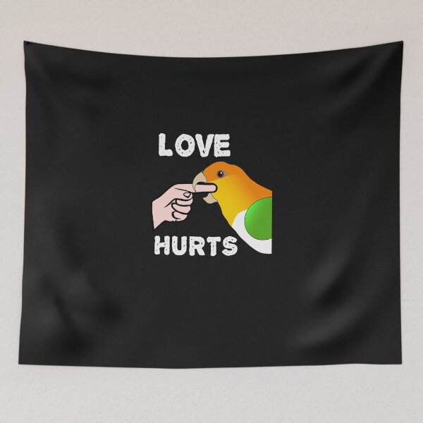 Item preview, White Bellied Caique Parrot Love Hurts Long Sleeve designed and sold by fleuryloetier.