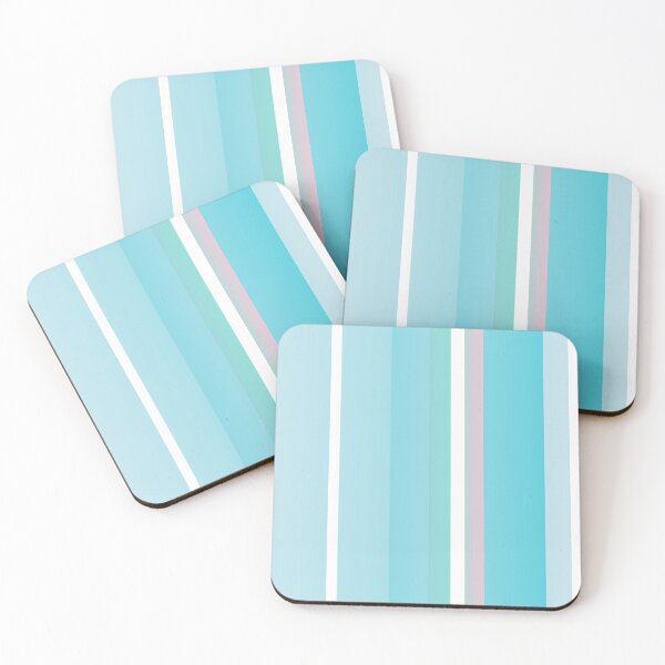 Item preview, Soft blue and white vertical striped designed and sold by lausn.