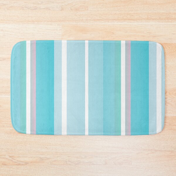 Item preview, Soft blue and white vertical striped designed and sold by lausn.
