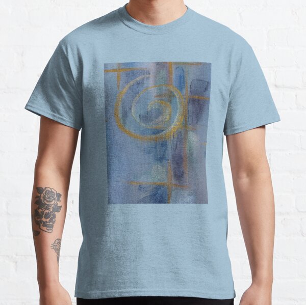 hand painted textile Whorl art using metallic textile paints Classic T-Shirt