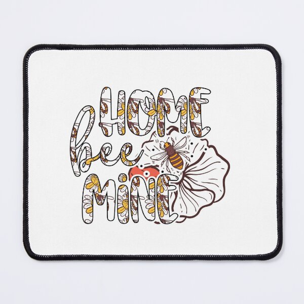 Item preview, colorful quote "home bee mine" Flowers and bees pun sticker gift for wife gift for gilfriend gift for flower lovers for bee lovers designed and sold by GhostAmine.