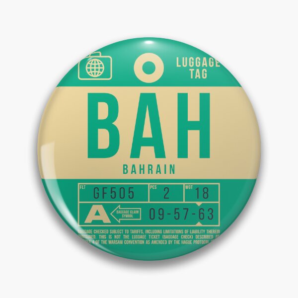 Artikelvorschau, Luggage Tag B - BAH Bahrain entworfen und verkauft von VoodooCircus.