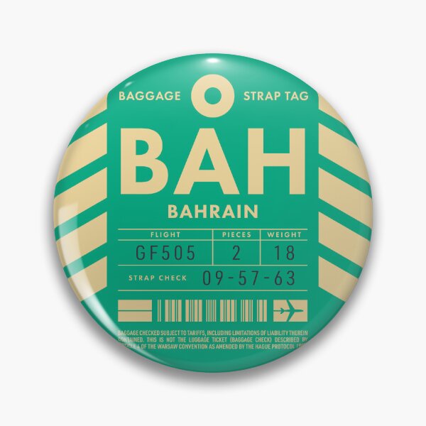 Artikelvorschau, Luggage Tag D - BAH Bahrain entworfen und verkauft von VoodooCircus.