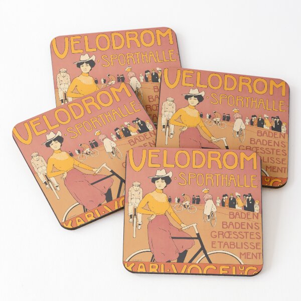 Item preview, VELODROM SPORTHALLE Karl Vogel Co Old Bicycle Cycles Poster designed and sold by retroposters.
