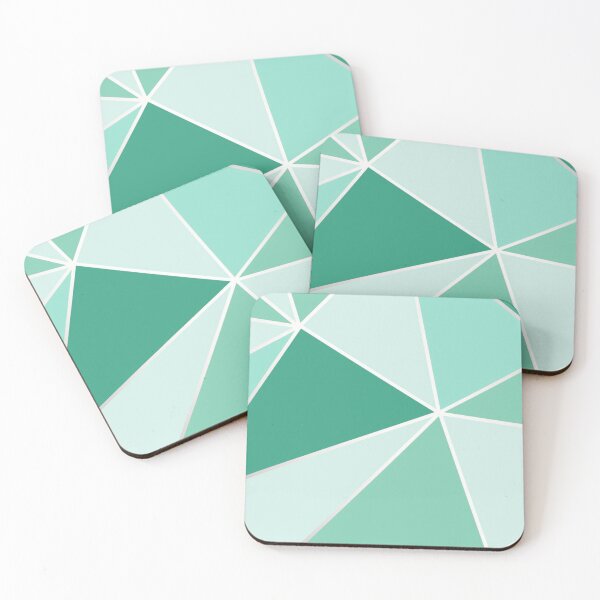 Item preview, Geometric Green Triangles designed and sold by GeoFormsArt.