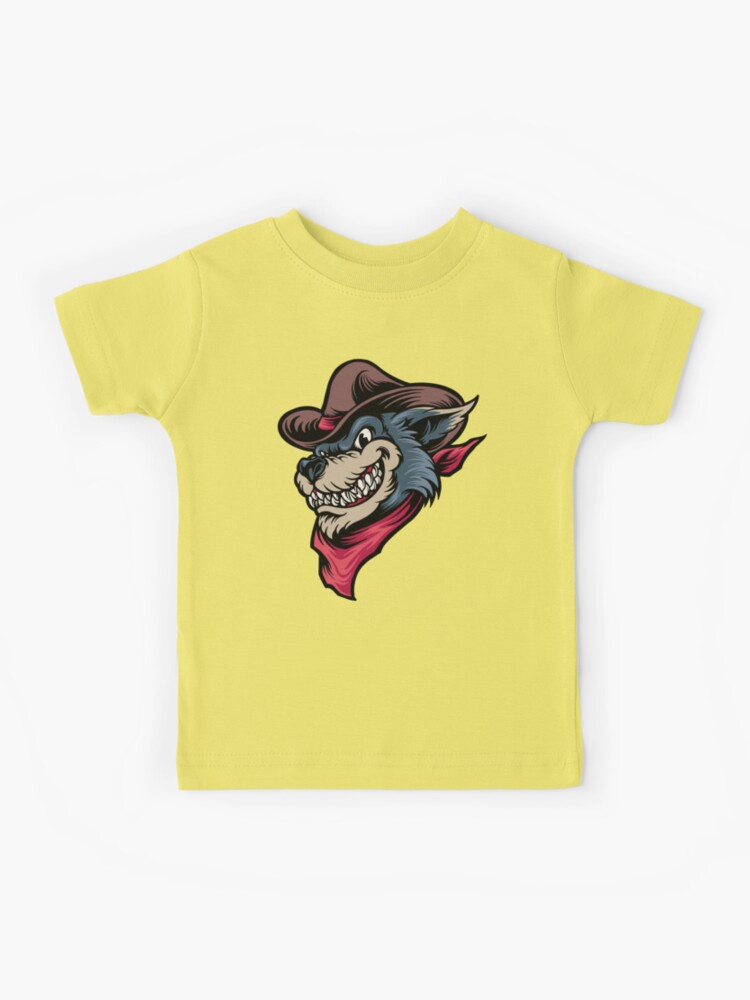 Wolf - Cowboy - Hat - Funny Wolf | Kids T-Shirt