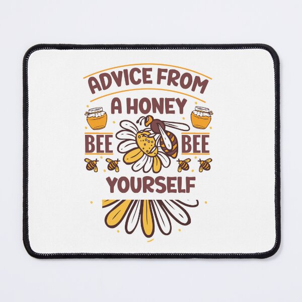 Item preview, colorful quote "advice from a honey bee bee yourself" Flowers and bees pun sticker gift for wife gift for gilfriend gift for flower lovers for bee lovers designed and sold by GhostAmine.
