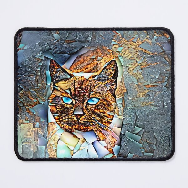 Item preview, Teal and Copper Siamese Cat designed and sold by Elisabeth Lucas.