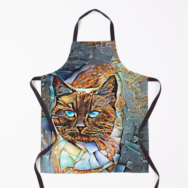 Item preview, Teal and Copper Siamese Cat designed and sold by Elisabeth Lucas.
