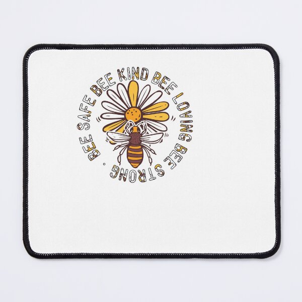 Item preview,  colorful and moivational  quote "bee safe bee kind bee loving bee strong" Flowers and bees pun tshirt gift with flowers pattern for wife gift for gilfriend gift for flower lovers for bee lovers a designed and sold by GhostAmine.