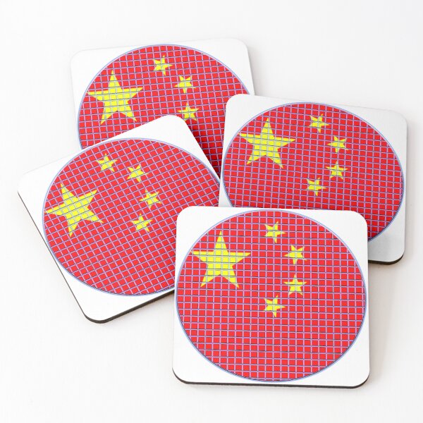 Item preview, China Flag Rounded - Squares Pixel  designed and sold by MoonElite.
