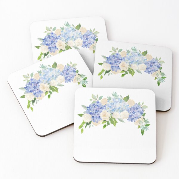 Item preview, Blue White Watercolor Flower Bouquet designed and sold by junkydotcom.