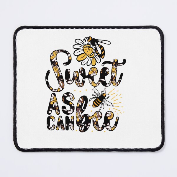 Item preview, balck and yellow funny quote "Sweet as can bee" Flowers and bees pun sticker gift for wife gift for gilfriend gift for flower lovers for bee lovers designed and sold by GhostAmine.