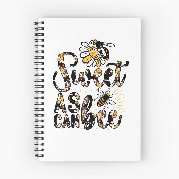 Item preview, balck and yellow funny quote "Sweet as can bee" Flowers and bees pun sticker gift for wife gift for gilfriend gift for flower lovers for bee lovers designed and sold by GhostAmine.