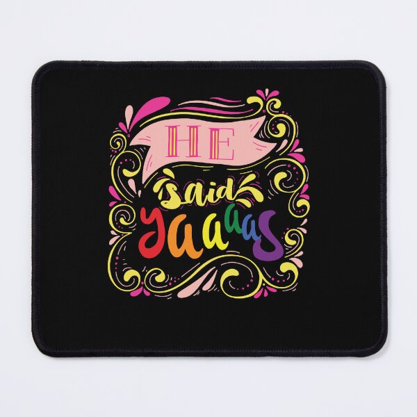 Item preview, He Said YAAAS - Funny Pride Gay Wedding Engagement designed and sold by Optix.