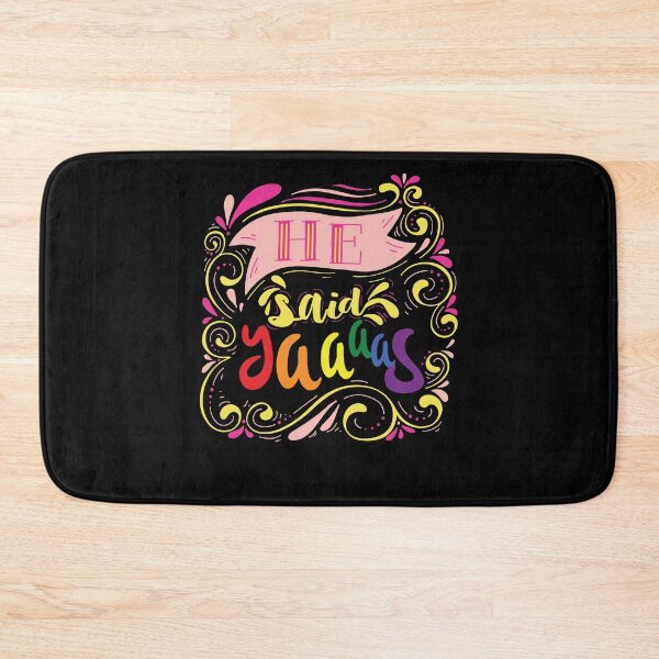Item preview, He Said YAAAS - Funny Pride Gay Wedding Engagement designed and sold by Optix.