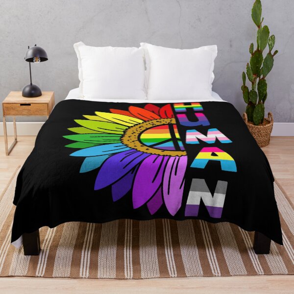 Item preview, Human Sunflower - Gay Pride LGBTQ Rainbow Peace designed and sold by Optix.