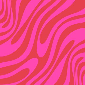 Wavy Loops Retro Abstract Swirl Pattern in Bright Magenta Hot Pink Red  Canvas Print for Sale by kierkegaard