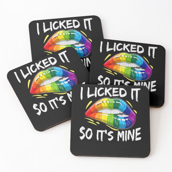 Item preview, I Licked It So Its Mine - Funny LGBTQ Gay Pride Lips designed and sold by Optix.