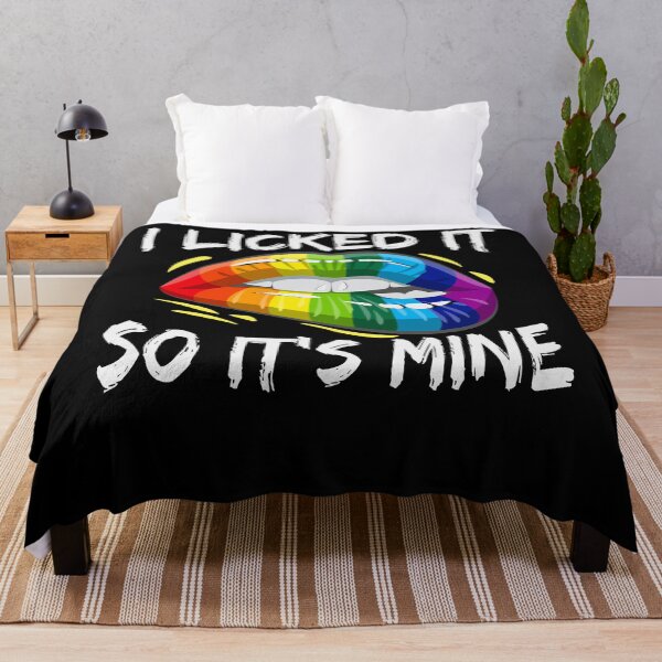 Item preview, I Licked It So Its Mine - Funny LGBTQ Gay Pride Lips designed and sold by Optix.