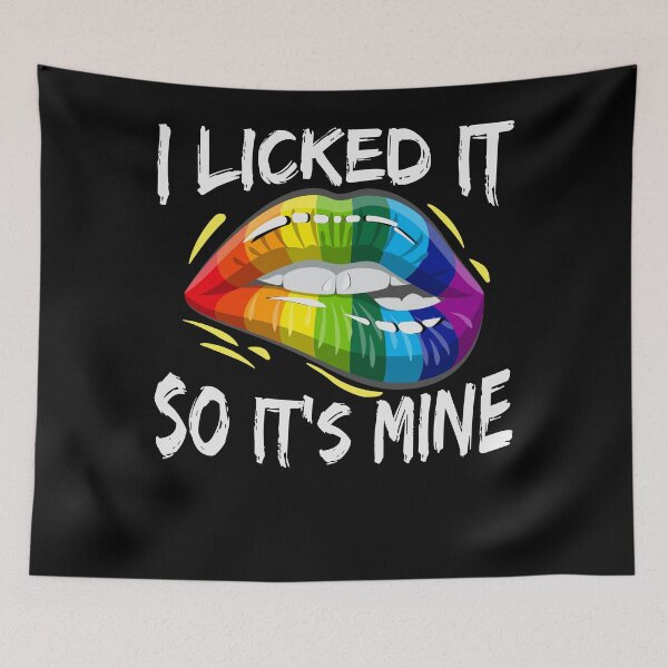Item preview, I Licked It So Its Mine - Funny LGBTQ Gay Pride Lips designed and sold by Optix.