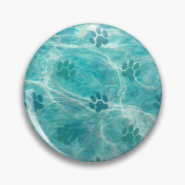 Item preview, blue ocean cat and dog paw print designed and sold by Beeroclock.