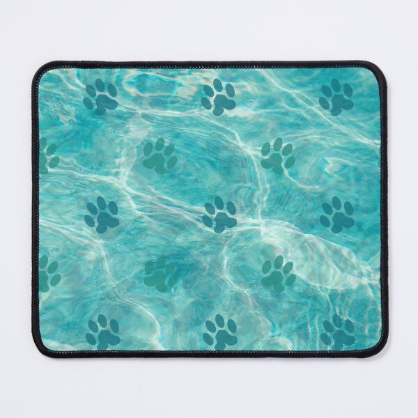 Item preview, blue ocean cat and dog paw print designed and sold by Beeroclock.