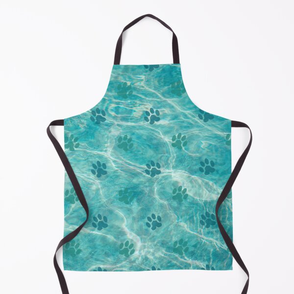 Item preview, blue ocean cat and dog paw print designed and sold by Beeroclock.