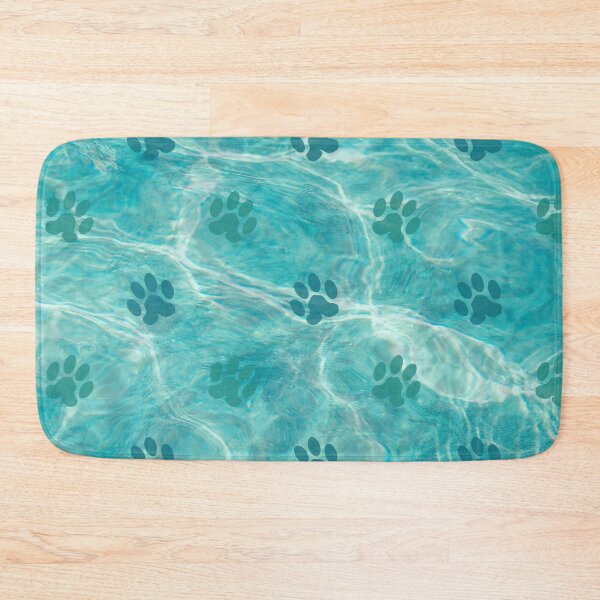 Item preview, blue ocean cat and dog paw print designed and sold by Beeroclock.