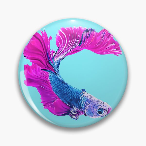Item preview, Beautiful Dragon Scale Betta Fish - Super Delta Tail Monster Mask Blue Fuchsia Vivid Purple Betta Fish Breed designed and sold by Cawaiico.