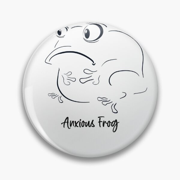 Item preview, Anxious frog hand drawn line design  designed and sold by TipTopTapo.