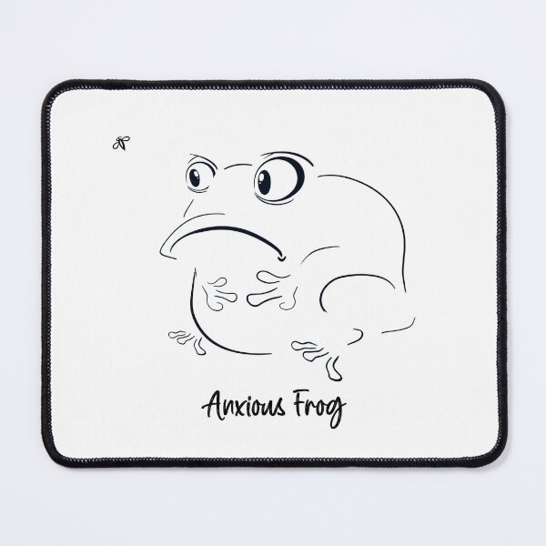Item preview, Anxious frog hand drawn line design  designed and sold by TipTopTapo.