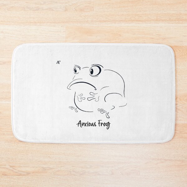 Item preview, Anxious frog hand drawn line design  designed and sold by TipTopTapo.
