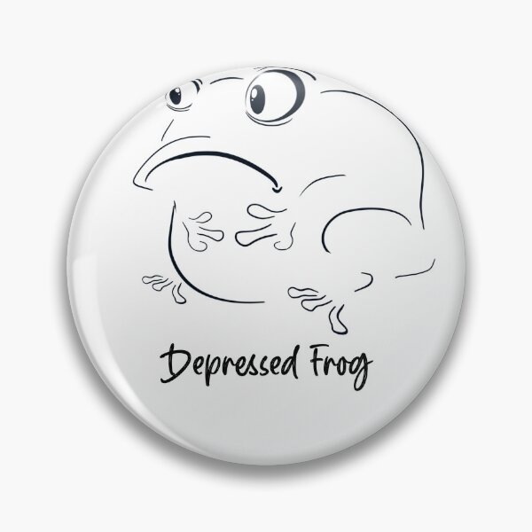 Item preview, Depressed  frog hand drawn line design  designed and sold by TipTopTapo.