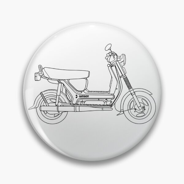 Item preview, Simson SR50 scooter black lines best t-shirt design designed and sold by EdimDesign.