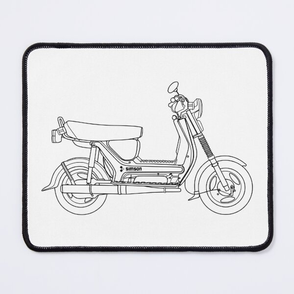 Item preview, Simson SR50 scooter black lines best t-shirt design designed and sold by EdimDesign.