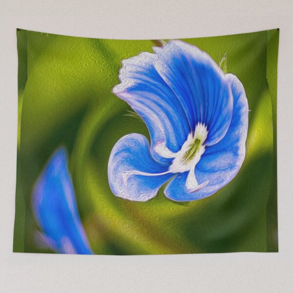 Item preview, Beautiful blue flower pattern designed and sold by Patternflower.