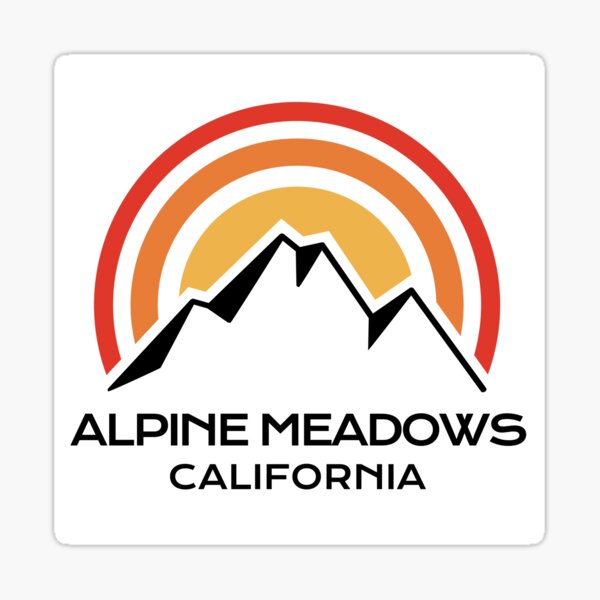 “Alpine Meadows Mountain Sun - Alpine Meadows Ski Area” Sticker by