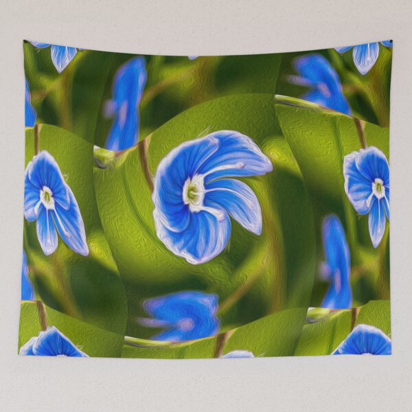 Item preview, Beautiful blue flower pattern designed and sold by Patternflower.