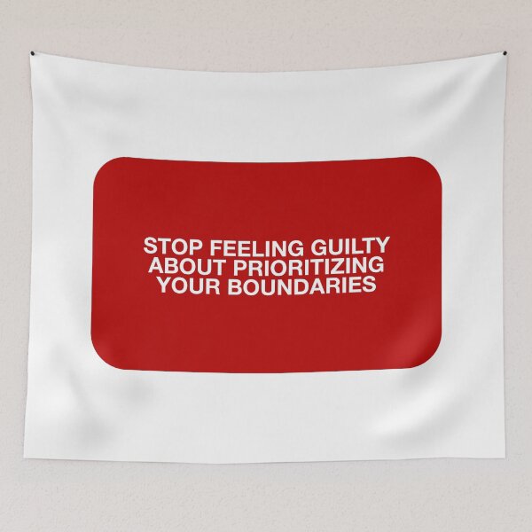Item preview, STOP FEELING GUILTY ABOUT PRIORITIZING YOUR BOUNDARIES designed and sold by pmdz.