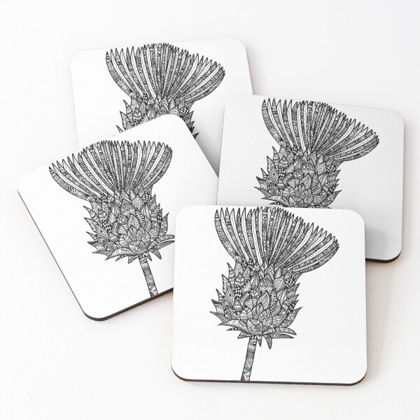 Item preview, Thistle Abstract Digital Ink Illustration designed and sold by Harriet Linton.