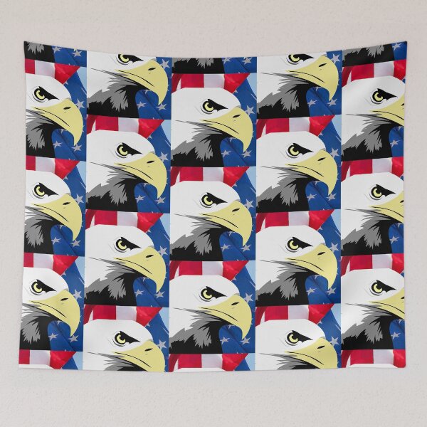 Item preview, Proud American Blad Eagle with the Stars and Stripes designed and sold by AmericaFreedom.
