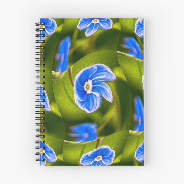 Item preview, Beautiful blue flower pattern designed and sold by Patternflower.
