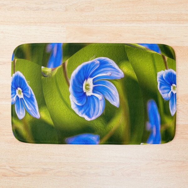 Item preview, Beautiful blue flower pattern designed and sold by Patternflower.