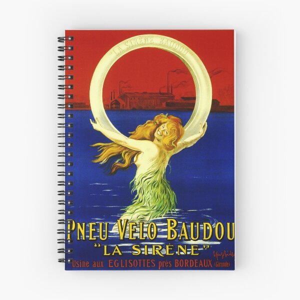 Item preview, LA SIRENE Pneu Velo Baudou Mermaid Tires 1910 Leonetto Cappiello Vintage French Advertisement Poster Art designed and sold by retroposters.